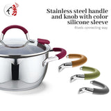 Wholesale Conical Shape Cooking Pots and Pans Set 8pcs Stainless Steel Cookware Set with Two Pouring Lips