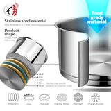 New Design 6 Pcs Cookware Cooking Pots Stainless Steel Casserole Set with Bakelite Folding Handle
