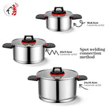 New Design 6 Pcs Cookware Cooking Pots Stainless Steel Casserole Set with Bakelite Folding Handle