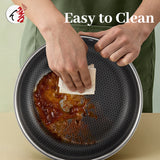 Tri Ply Non Stick Cookware Stainless Steel Frying Cooking Pot Egg Pans Triply Honeycomb Frying Pan