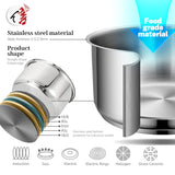 New Product 6pcs Folding Handle Stainless Steel Casserole Cooking Pot Cookware Set with Silicone Glass Lid