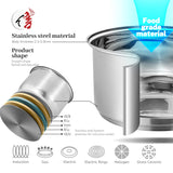 Hot Sell 8 Pcs Straight Shape Nonstick Cookware Set Stainless Steel Cooking Pot and Pan With Gold-Plated Handle