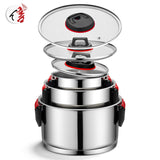 New Design 6 Pcs Cookware Cooking Pots Stainless Steel Casserole Set with Bakelite Folding Handle