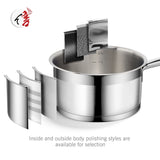 Food Grade Nonstick Cookware 10 Pcs Stainless Steel Cooking Pots and Pans for Home Kitchen