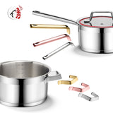 Food Grade Nonstick Cookware 10 Pcs Stainless Steel Cooking Pots and Pans for Home Kitchen