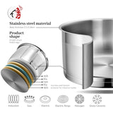 Food Grade Nonstick Cookware 10 Pcs Stainless Steel Cooking Pots and Pans for Home Kitchen
