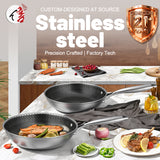 Tri Ply Non Stick Cookware Stainless Steel Frying Cooking Pot Egg Pans Triply Honeycomb Frying Pan