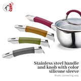Wholesale Conical Shape Cooking Pots and Pans Set 8pcs Stainless Steel Cookware Set with Two Pouring Lips
